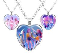 ZXTGBQ 3pcs Collana con ciondolo a forma di cuore, heart pendenti collane, per cosplay, Halloween, Natale, feste, accessori per fan, donne, ragazze, regalo di compleanno