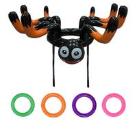 ZXTGBQ Araña Gigante Halloween Juego de Lanzamiento Inflable, Juego de Lanzamiento de Anillo para Niños, JJuego de LanzamientoDe Fiestas de Halloweenn, Juegos de Halloween de Lanzar Anillas