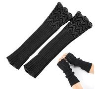 ZXTGBQ Invierno Decorativo Calientes Hechas Punto Largo Brazo Guantes Sin Dedos, Calentadores Guantespara Hombres Y Mujeres, Calentadores Sin Dedos, Guantes De Invierno CáLidos Y Mitones Mujer