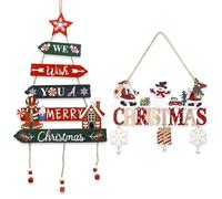 ZXTGBQ Letreros De Madera Colgantes De Navidad, Navidad Tablero Merry Christmas Letrero De Puerta, DecoracióN RúStica De Navidads para Interiores para Oficina, Sala, Casa