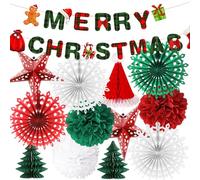 ZXTGBQ Reutilizables Adornos Navidad, Decoraci贸N Navidad, Navidad Decoraci贸N, Decoraciones de Navidad de Papel para Interiores, Decoraciones de Mesa de Cena de Navidad/Decoraciones