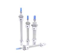 ZXTIIEUF 1 Mini Cilindro neumático Serie MI, diámetro Interior de 8 mm, MI8, Acero Inoxidable, con Carrera 10, 15, 20, 30, 40, 50, 60, 75, 80, 100 y 125(Without Magnet,MI8X20-CA)