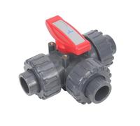 ZXTIIEUF 1 unids I.D20~50mm PVC T/L Tipo Válvula de bola de 3 vías Válvula de Control Múltiple Accesorios para Tubos de riego de Jardín Conectores para Tubos de Agua Estilo T (Dn20 (25mm),T Style)