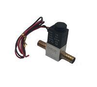 ZXTIIEUF 1 válvula de compresor de 1/4 "Normalmente Cerrada neumática de Aluminio 12V 24V 110V 220V Voltaje for Aire Agua Aceite(6MM-6MM Barb,AC220V)