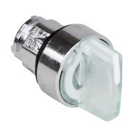 ZXTIIEUF Cabezal de Interruptor selector Iluminado Blanco ZB4BK1313, Ø22, 3 Posiciones, con fijación Fija