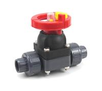 ZXTIIEUF I.D20-50mm UPVC Membranventil Aquarium-Wasserrohr-Durchflussregelventil Kunststoffindustrie Chemisches Einstellventil(Inner Dia.20mm(DN15))