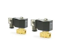 ZXTIIEUF Solenoide neumático de Agua de Alta presión, 2 vías, Normalmente Cerrado, PG-M03, 0-35 Bar, Orificio de 2,5 mm, Puerto G1/4" G1/8, CA 220 V(DC 24V,0.25 Inch)