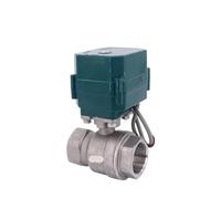 ZXTIIEUF Válvula de Bola eléctrica de Acero Inoxidable DN15-50, diámetro Completo, Alto par, línea 2/3, actuador eléctrico, CA 220 V, CC 24 V, CC 12 V.(Dc24v-cr02,2)