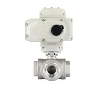 ZXTIIEUF Válvula de Bola motorizada de 3 vías KPL-Q914/5, conexión roscada DN08-DN100, válvula eléctrica, válvula de Control automático for Agua, líquido y Vapor.(DN65)