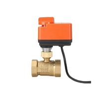 ZXTIIEUF Válvula de Bola motorizada de latón de 1/2", 3/4", 1" y 2" con 3 Cables y 2 Controles, Normalmente Cerrada, 24 V CC, 12 V CC, con Interruptor Manual.(Dc12v,1.5 Inch)