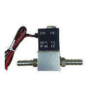 ZXTIIEUF Válvula de compresor 1/4 "Normalmente Cerrada neumática de Aluminio 12V 24V 110V 220V Voltaje for Aire Agua Aceite Tubo de 8mm(DC 12V 6mm)