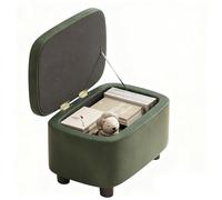 ZXTRYBHD Baul Almacenaje para Dormitorio, Puff Salon con Tapa Abatible, Puff Reposapies, Taburete de Tocador, para Sala de Estar, Dormitorio, Pasillo(Dark Green)