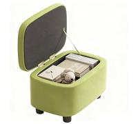 ZXTRYBHD Baul Almacenaje para Dormitorio, Puff Salon con Tapa Abatible, Puff Reposapies, Taburete de Tocador, para Sala de Estar, Dormitorio, Pasillo(Light Green)