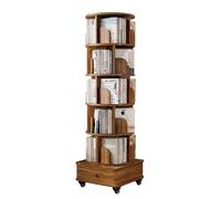 ZXTRYBHD Estantería Libros Giratoria, Librería Vertical de 360° con Cajón, Muebles de Salon Alta para Oficina en Casa, Sala de Estudio (Size : 5-Tier Storage)