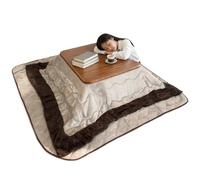 ZXTRYBHD Juego de Mesa Kotatsu, Mesa de Té con Estufa de Invierno, Escritorio de Estufa Japonesa en la Sala de Estar, Mesas Bajas para Sentarse en el Suelo, Mesas+Edredón+Alfombra+Calentador