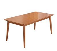 ZXTRYBHD Mesa Comedor de Madera Maciza, Mesa Rectangular Estilo Rústico para 2-4 Personas, Patas Resistentes, Fácil Montaje, Mesas Versátil para Cocina y Sala de Estar(Yellow,120cm/47.2in)