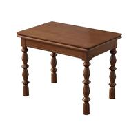 ZXTRYBHD Mesa Comedor Extensible de Madera Maciza, Mesa de Cocina Plegable Que Ahorra Espacio para Espacios Pequeños, Mesa Extensible Comedor de Caucho(Brown)