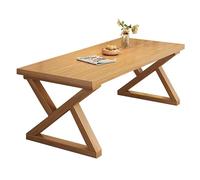 ZXTRYBHD Mesa de Cocina Moderna con Acabado de Madera y Patas en Forma de Z, Tablero de Madera Resistente, para el Comedor, la Cocina o la Sala de Estar(Yellow,120cm/47.2in)