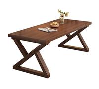 ZXTRYBHD Mesa de Cocina Moderna con Acabado de Madera y Patas en Forma de Z, Tablero de Madera Resistente, para el Comedor, la Cocina o la Sala de Estar(Brown,120cm/47.2in)
