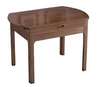 ZXTRYBHD Mesa de Comedor de Madera Maciza, Mesa Cocina Extensibles para Espacios Pequeños, Mesa Extensible de Estilo Rústico con alasAbatibles, Mesa de Comedor Que Ahorra Espacio(Brown)