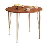 ZXTRYBHD Mesa de Comedor Redonda de Madera Maciza con Patas de Acero al Carbono, Mesas de Comedor Que Ahorran Espacio, Ideales para Apartamentos Pequeños, Cocinas y Comedores(100cm/39.3in)