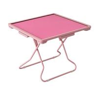 ZXTRYBHD Mesa de Mahjong Plegable de Metal, Mesa de Juego Cuadrada para Cartas y Dominó con 4 Cajones y 4 Portavasos, Superficie de PVC Silenciosa y Resistente al Desgaste