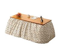 ZXTRYBHD Mesa Kotatsu con Calentador, Juego de Mesa de Suelo de Bambú, Plegable para Uso Doméstico, Mesas Calefactora de Invierno, Escritorio de Comedor Sencillo para Café(White,120cm/47.2in)