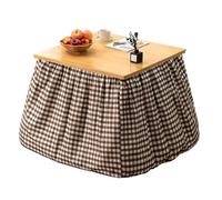 ZXTRYBHD Mesa Kotatsu con Calentador, Juego de Mesa de Suelo de Bambú, Plegable para Uso Doméstico, Mesas Calefactora de Invierno, Escritorio de Comedor Sencillo para Café(Brown,80cm/31.4in)