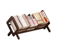 ZXTRYBHD Organizador de Escritorio, Estantería de Mesa Inclinada para Almacenamiento, Estante Expositor Que Ahorra Espacio - para Libros, Revistas, Hogar y Oficina(Brown,Large)