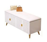 ZXTRYBHD Puff Almacenaje con Puerta - Reposapies Sofa de Zapatos Oculto - Reposapies Salon Delgado para Entrada, Pasillo, Armarios(47.2in/120cm)