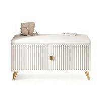 ZXTRYBHD Puff Almacenaje con Puerta - Reposapies Sofa de Zapatos Oculto - Reposapies Salon Delgado para Entrada, Pasillo, Armarios(23.6in/60cm)