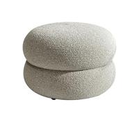 ZXTRYBHD Taburete Bajo Redondo, Taburete Tapizado para Tocador; Ideal para Sala de Estar, Dormitorio o Zona de Maquillaje(Gray,Small)