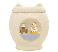 ZXTRYBHD Urna Cenizas Perro, Bonita Urna Funeraria de Resina con Orejas, Caja Decorativa Conmemorativa, Regalo de Condolencias por la Pérdida de una Mascota(Cat)