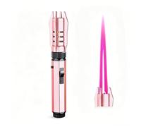 Zxwjddm Encendedor de antorcha de Metal con Cierre de Seguridad, Encendedor de Llama Azul de butano a Prueba de Viento, Adecuado for Supervivencia al Aire Libre, Camping, iluminación de(Pink)