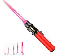 Zxwjddm Encendedor de antorcha de Metal con Cierre de Seguridad, Encendedor de Llama Azul de butano a Prueba de Viento, Adecuado for Supervivencia al Aire Libre, Camping, iluminación de(Red)