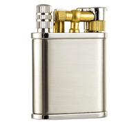 Zxwjddm Encendedor Retro A Prueba De Viento De Llama Suave, Encendido De Muela De Brazo (Incluye Fósforo Universal) Diez Mil Fósforos: Un Regalo Unisex(Silver)