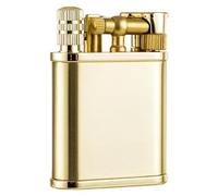 Zxwjddm Encendedor Retro A Prueba De Viento De Llama Suave, Encendido De Muela De Brazo (Incluye Fósforo Universal) Diez Mil Fósforos: Un Regalo Unisex(Metallic)