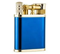 Zxwjddm Encendedor Retro A Prueba De Viento De Llama Suave, Encendido De Muela De Brazo (Incluye Fósforo Universal) Diez Mil Fósforos: Un Regalo Unisex(Blue)