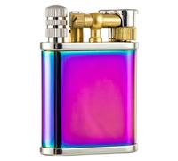 Zxwjddm Encendedor Retro A Prueba De Viento De Llama Suave, Encendido De Muela De Brazo (Incluye Fósforo Universal) Diez Mil Fósforos: Un Regalo Unisex(Purple)