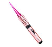 Zxwjddm Metal Windproof Jet Lighter with Safety Lock, refillable Butane, Portable Multi-Functional lighters, Suitable for Candles, Campfires, Camping, a Great Gift for Men.(Pink)