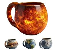 Zxwjddm Serie Copa Planeta | Tema Espacial | Taza de Café Especialmente diseñada for Amantes de la astronomía | Embárcate en un Viaje al Universo, café o Leche, es un Regalo(Multi-Colored)