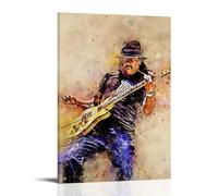 ZXXSCPCB Carlos Santana - Póster decorativo para pared de álbum de música de cantantes populares, 20 x 30 cm, estilo marco