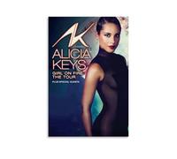 ZXXSCPCB Póster decorativo de Alicia Keys para álbum de música de cantantes populares, 60 x 90 cm, estilo sin marco