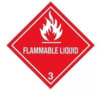 Zxyazde Señal de seguridad de líquido inflamable clase 3, lata de metal, rojo, 30,5 x 30,5 cm, estilo moderno