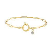 ZXYHOLOHI Tobillera para mujer clip ajustable eslabón de cadena pulsera dorada playa de pie sencillo moda clásica