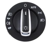 ZXYIWSDF Interruptor Faros Control Interruptor De Control De Faros De 8 Pines Perilla De Luz Antiniebla con Auto 4FD941531 4F1941531E 4F1941531D Compatible con A6 S6 C6 2005-2011(Black and Silver)