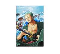 ZXYYHBG Póster decorativo de una pieza de anime Zoro con diseño de personajes de Zoro, póster de pared e imagen artística moderna para decoración de dormitorio familiar, 16 x 24 pulgadas (40 x 60 cm)