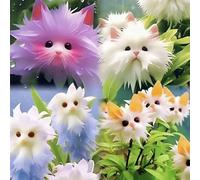 ZXZHYiYao 100pcs10 Semillas de orquídeas de Gato Mixtas de Color, Semillas de orquídeas, Forma de Cara de Gatito