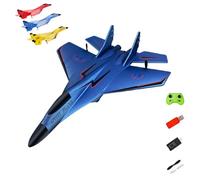 ZY 320 Pro RC Plane,2025 New Remote Control Gliders Airplane, 2.4GHz RC Fighter Jet Plane Model,Aerodynamic Design for Smooth Flight,Anti-Collision Silicone Nose Remote Control Planes (Blue)