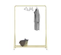 ZY-XSP Coat Racks Estilo Nórdico Capa de Ropa Rack con Estante de Alenamiento Ropa Ropa Ropa Ropa Soporte Soporte Percha Multifuncional para Sala de Estar Y Dormitorio Oro,100X38X160Cm